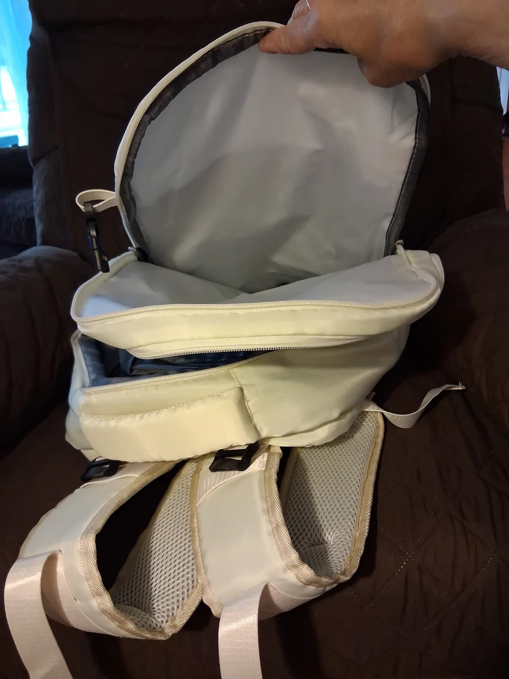 Unisex White Everyday Backpack